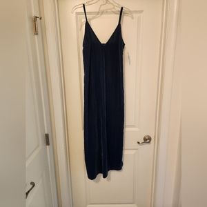 Old Navy blue velvet slip dress